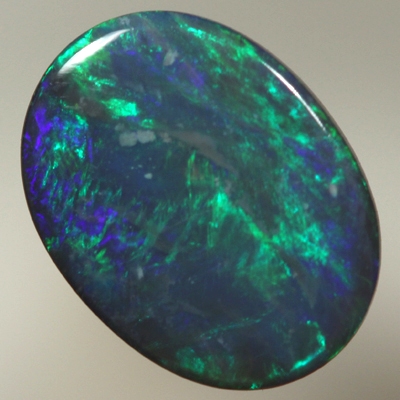 SOLID BLACK OPAL Callibrated 8 x 6mm Moss pattern, bright green